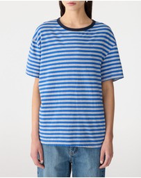 Bassike - Stripe Boyfriend T-Shirt