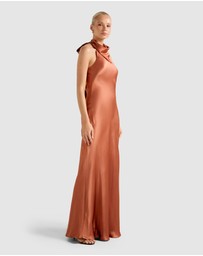 Forever New - Clementine High Neck Satin Maxi Dress