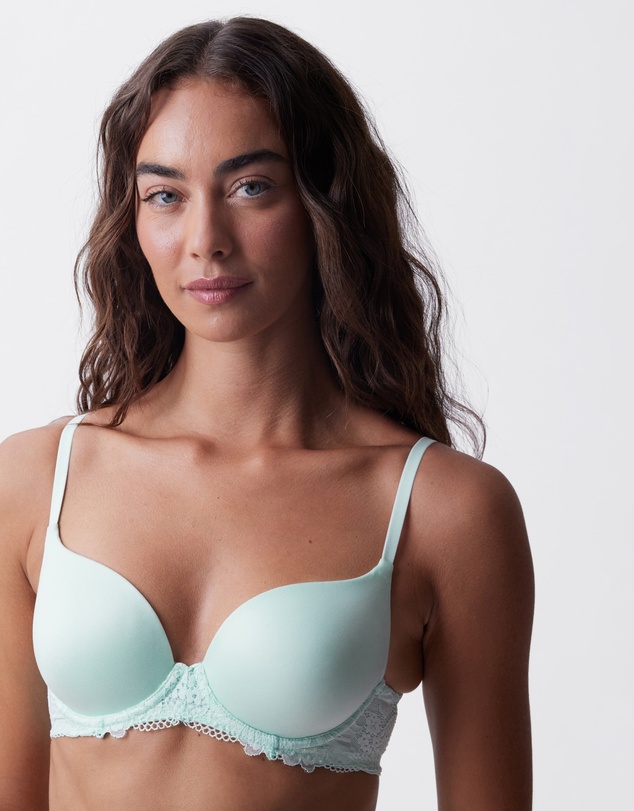 Bras N Things - Body Bliss Lace Lightly Lined Bra - Mint Green