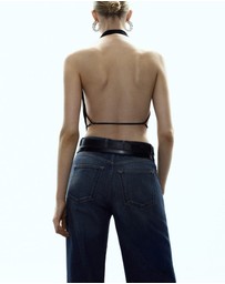 M.N.G - Top With Draped Neckline And Crystals