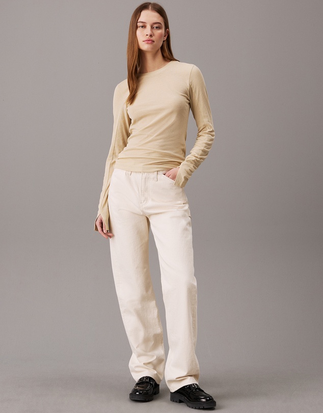 Calvin Klein Jeans - Sheer Knit Long Sleeve Top