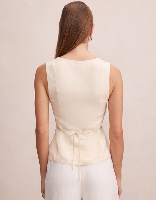 Forever New - Portia Pleated Linen Top