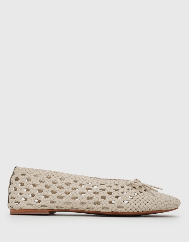 Betts - Georgia Leather Woven Ballet Flats