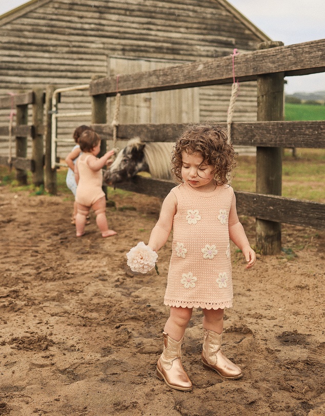 Kynd Baby - Crochet Dress in Blooms