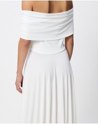 Norma Kamali - Sleeveless Cowl Neck Flared Gown