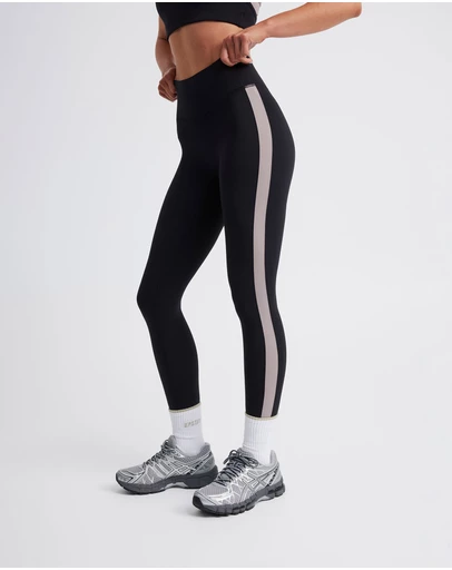 Upstate - Air Sculpt 7/8 Stripe Tight - Black