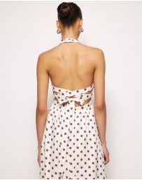 AERE - Tali Linen Cross Back Midi Dress