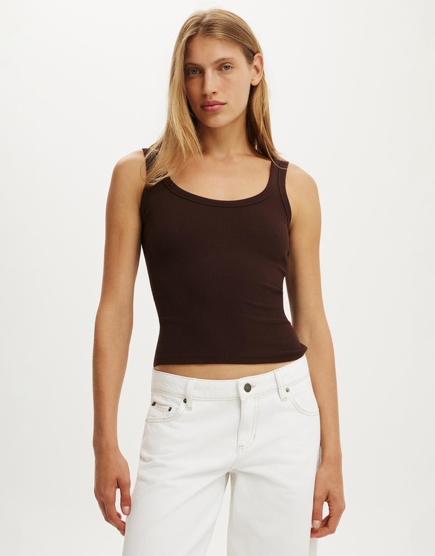 Cotton On - Blake Rib Scoop Tank