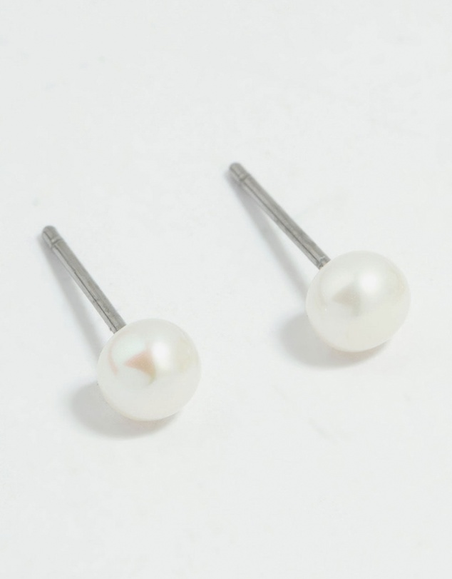 Lovisa - Waterproof Gold Plated Stainless Steel Pearl Dainty Earrings 2-Pack