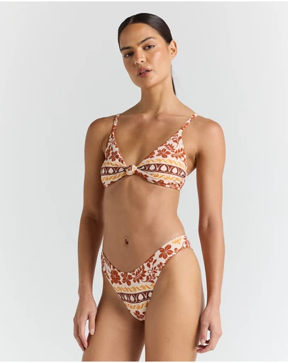 Poolside Paradiso - Samoa High Cut Cheeky Bikini Bottom - Seashell