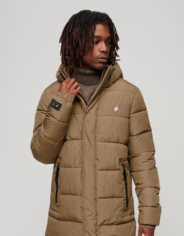 Superdry - HOODED LONGLINE SPORTS PUFFER