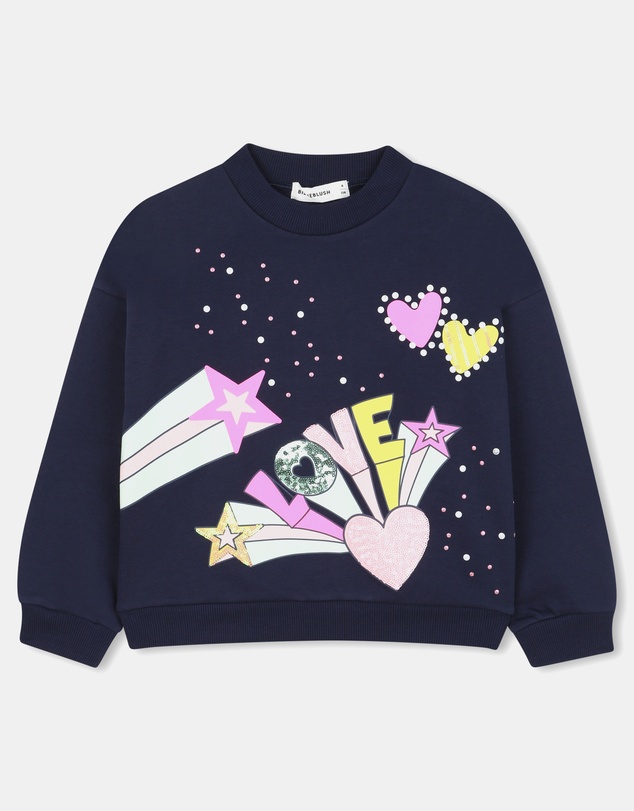 Billieblush - Love Crew Fleece Sweatshirt - Kids-Teens