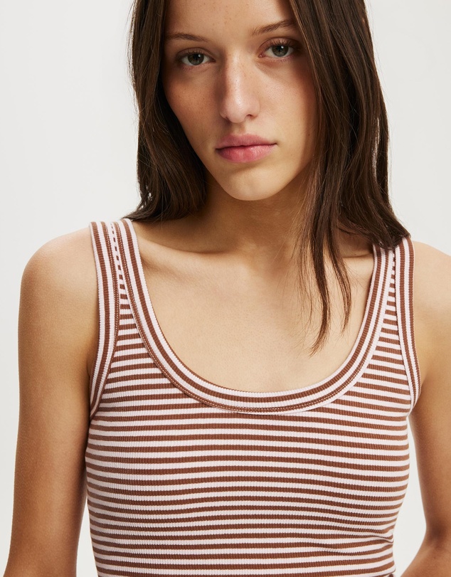 Cotton On - Blake Rib Scoop Tank