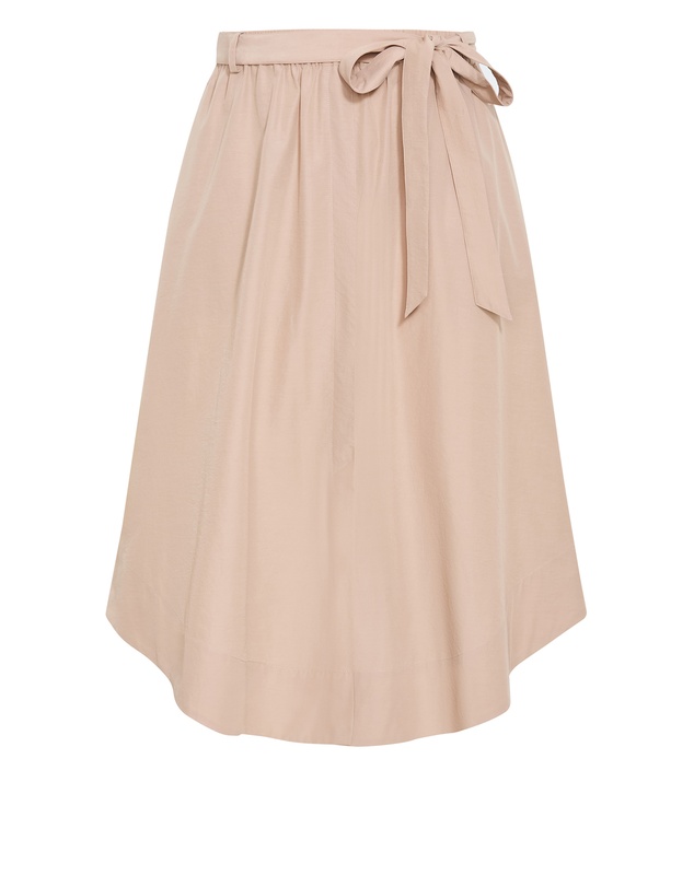 City Chic - Plus size Ally Midi Skirt - taupe