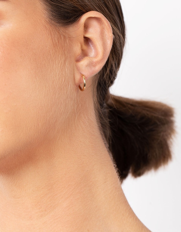 Lovisa - Gold Plated Sterling Silver 15x2MM Hoop Earrings