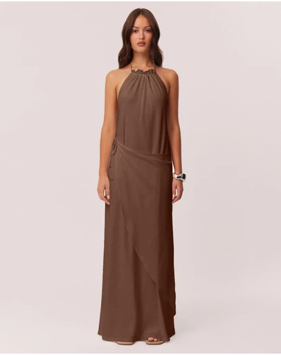SNDYS - Polly Halter Neck Maxi Dress