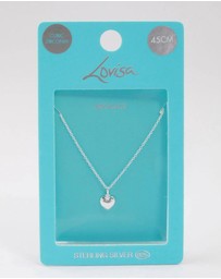Lovisa - Sterling Silver Puffy Heart Pendant Necklace