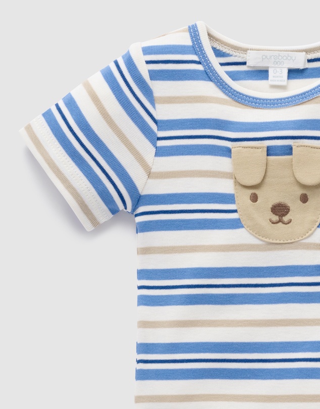 Purebaby - Appliqued Bodysuit-Kids-Babies