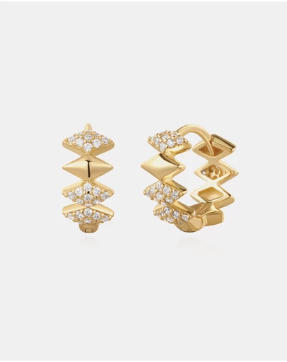 Ania Haie - Ania Haie Gold Multi Sparkle Huggies