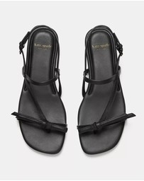 Kate Spade - Loop Smooth Leather Flat Sandals