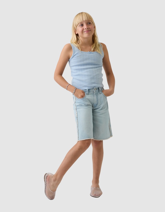 GAP - Lace Side Stripe Five Pocket Jorts - Kids-Teens