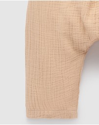 Purebaby - Slouchy Crinkle Cotton Pants -Kids-Babies