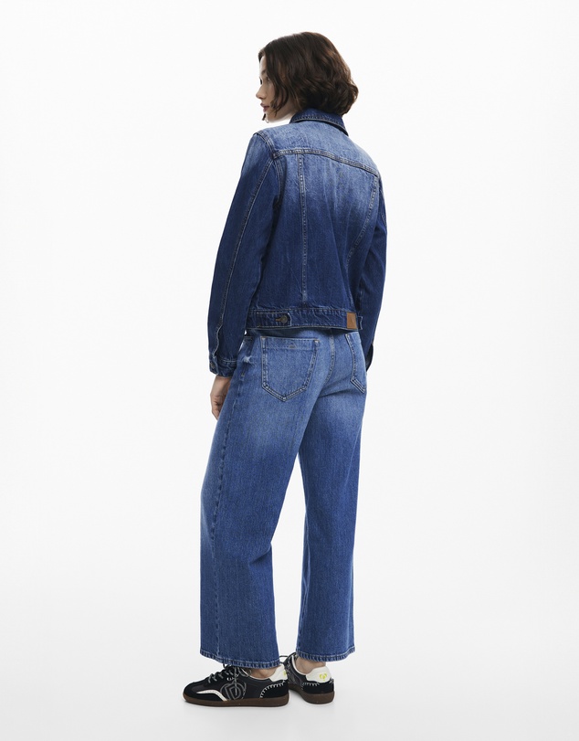Desigual - Floral trucker denim jacket
