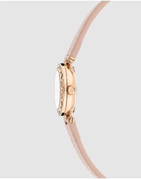 Ted Baker - Jolyye Crystal 24mm Rose Gold-Tone Pink Leather Watch