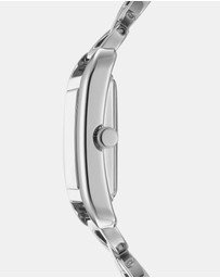 DKNY - Open Link Silver 21x34mm Black Dial Womens Watch