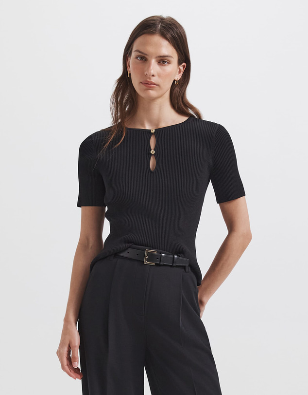 SABA - Vicky Keyhole Rib Knit