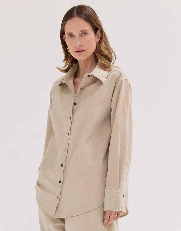 Cloth & Co. - The Corduroy Shirt Pebble