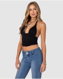 EDIKTED - Lillie Knotted Halter Top