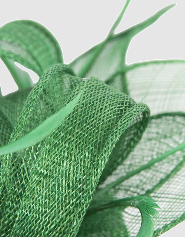 Max Alexander - Green Sinamay Loops Fascinator
