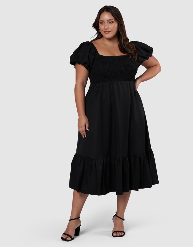 Pink Dusk by Curve Project - Electric Feel Midi Dress