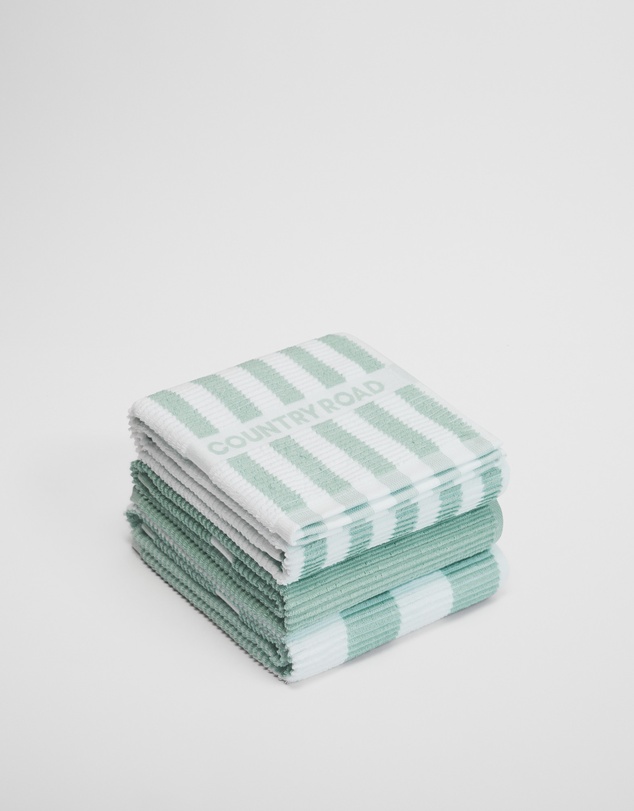 Country Road - Cr Stripe Australian Cotton Tea Towel Pack Of 3