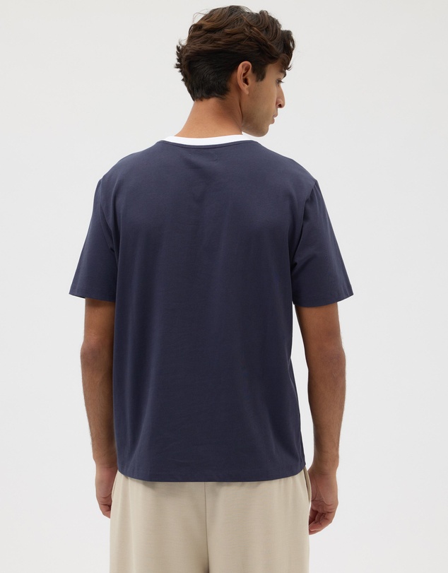 AERE - Contrast Collar T-Shirt