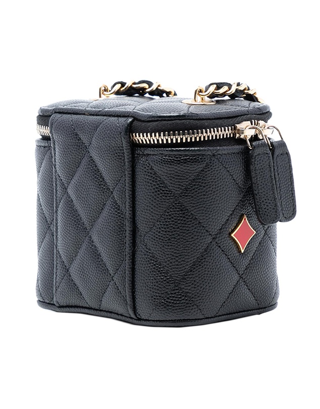 Pre-Loved by Azura Reborn - Pre-Loved Mini Quilted Caviar Coco Casino Vanity Case