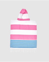 Tolu Australia - Pink and Blue Kids Hooded Beach Towel