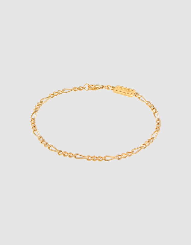 Kuzzoi - ICONIC EXCLUSIVE - Classic Figaro Chain Bracelet in Gold-Plated 925 Sterling Silver