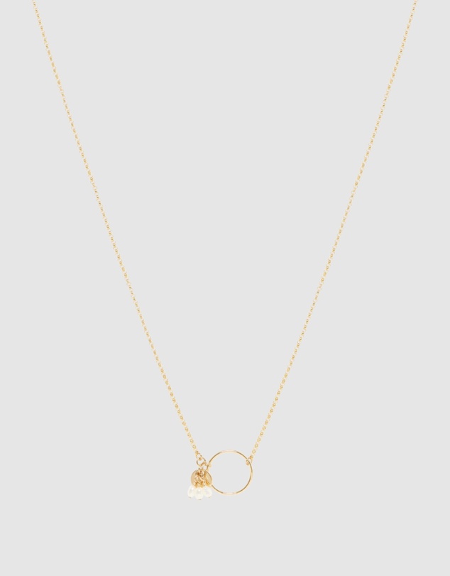 Alana Maria - Pipa Freshwater Pearl Necklace - Gold