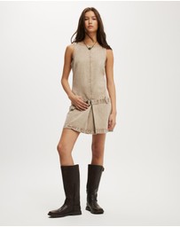 Cotton On - Luisa Belted Denim Mini Dress