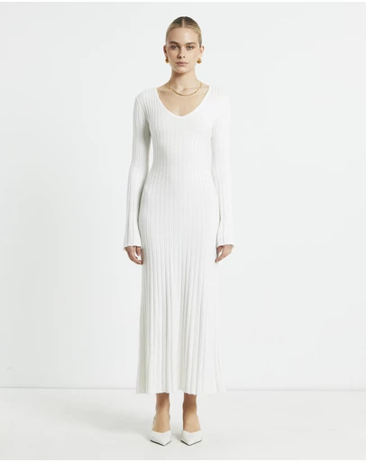 Subtitled - Sophie Long Sleeve Rib Knit Dress