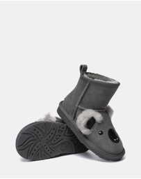 EVERAU - EverAU Ugg Koala Kids Plus Cow Suede Upper UGG Boots