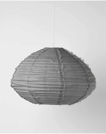 Aura Home - Cloud Fringed Linen Oval Pendant Shade