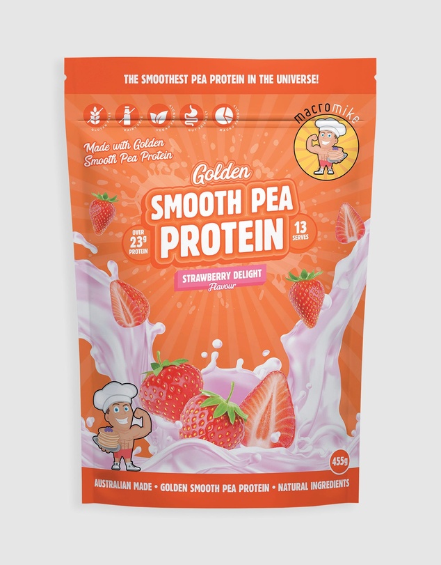 Macro Mike - Strawberry Delight Golden Smooth Pea Protein - 455g