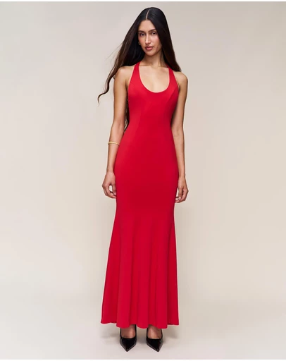 Guizio - Scarf Open Neck Dress