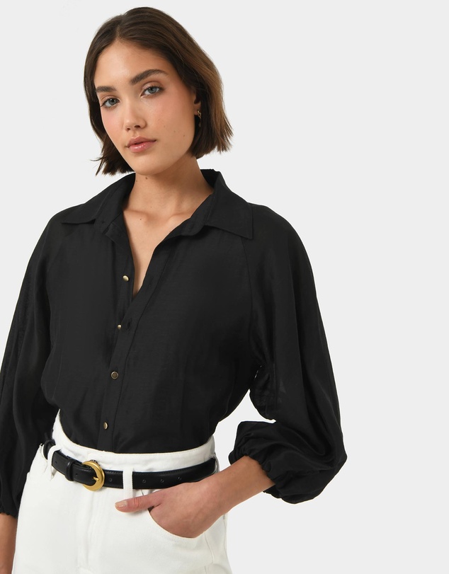 Forcast - Giulia Gold Button Blouse
