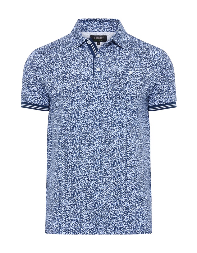 Oxford - Milo Print Jersey Polo With Pocket