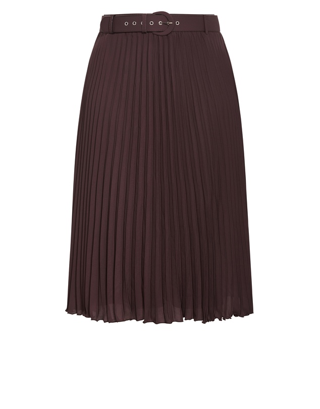 City Chic - Petra Pleat Midi Skirt