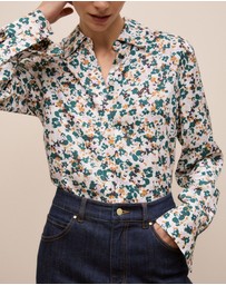 Trenery - Liora Floral Mini Twill Shirt in Forest
